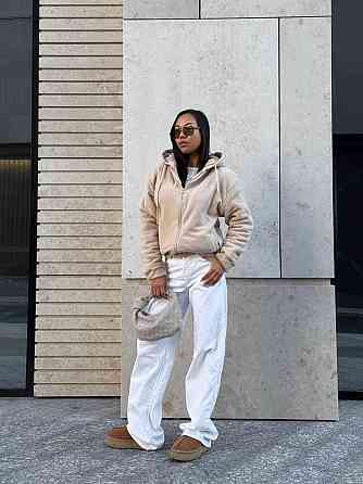 Женская теплая повседневная худи с молнией флис + Тедди Одесса