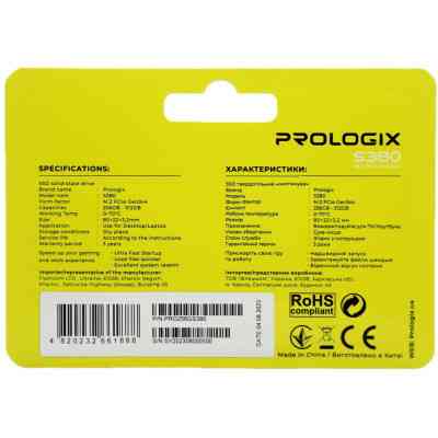 Накопитель SSD M.2 2280 256GB Prologix (PRO256GS380) Винница