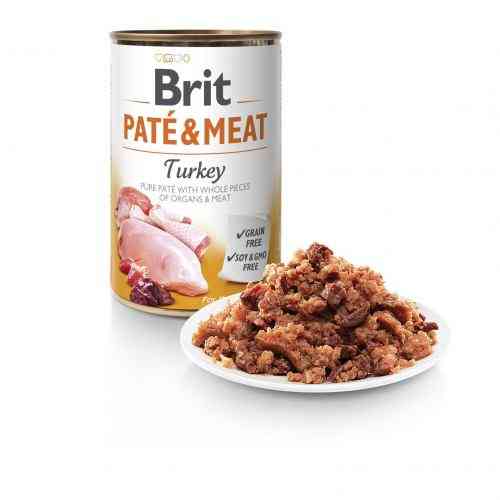 Корм вологий Brit Care Pate and Meat для дорослих собак з індичкою 400 г Київ