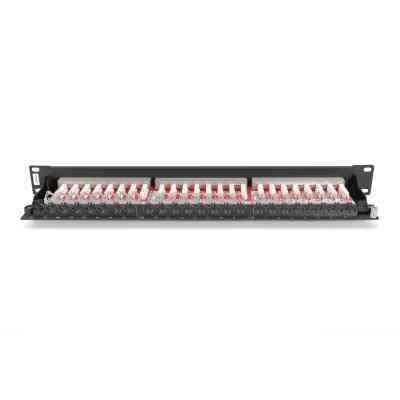 Патч-панель 19&quot; 24xRJ-45 STP cat.6a, 1U, black Digitus (DN-91624S-EA-B) Вінниця