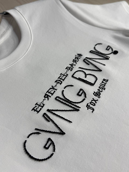 Футболка женская A-N 30153 с вышивкой базовая однотонная one size, белый, one size Киев - изображение 3