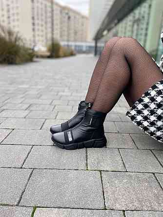 Черевики жіночі VLADEKS чорні натуральна шкіра 37р.-24см. висота 13см. (3908) Коломыя