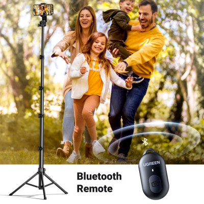 Штатив Ugreen LP680 Selfie Stick Tripod with Bluetooth Remote Black (15609) Вінниця - фото 12