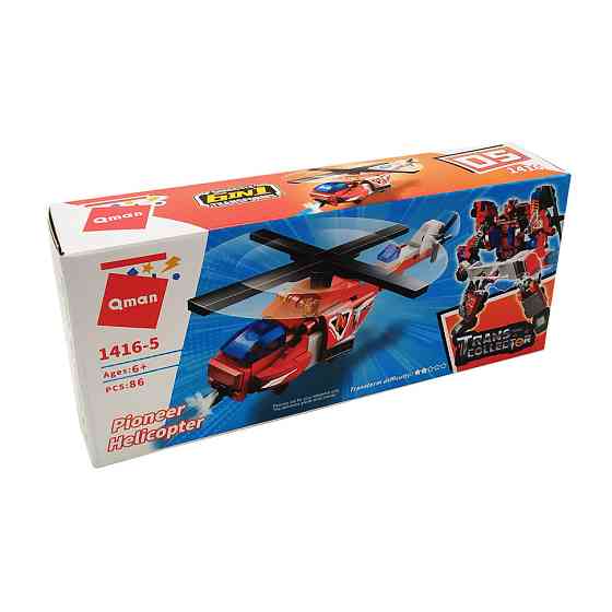 Детский Конструктор Qman 1416-1-6 транспорт, 88 дет Pioneer Helicopter Винница