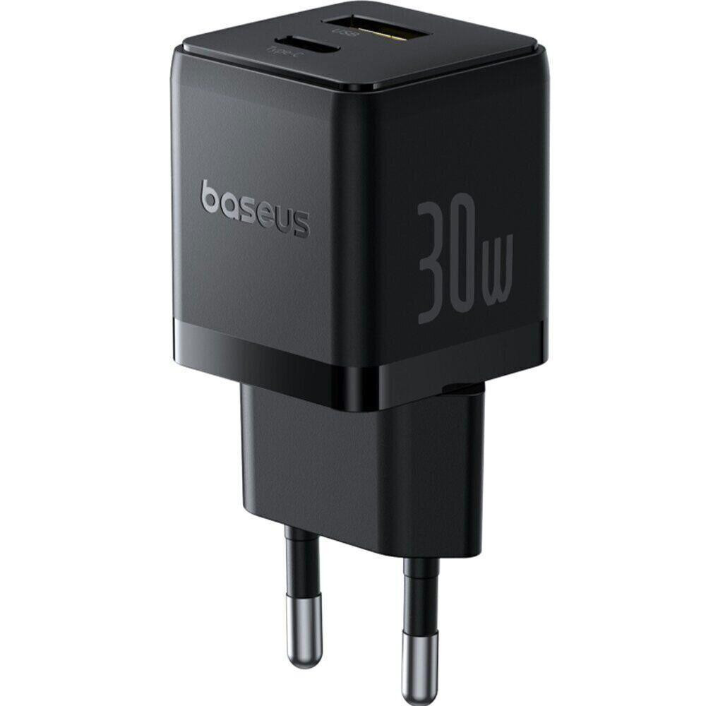 Мережевий зарядний пристрій Baseus Palm Fast Charger C+U 30W EU Cluster Black Одеса - фото 6