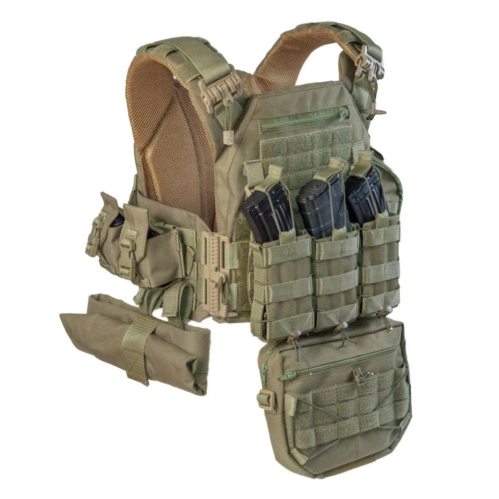 Комплект плитоноски з підсумками та напашником, швидким скиданням (без плит) Оливковий Вінниця - фото 4