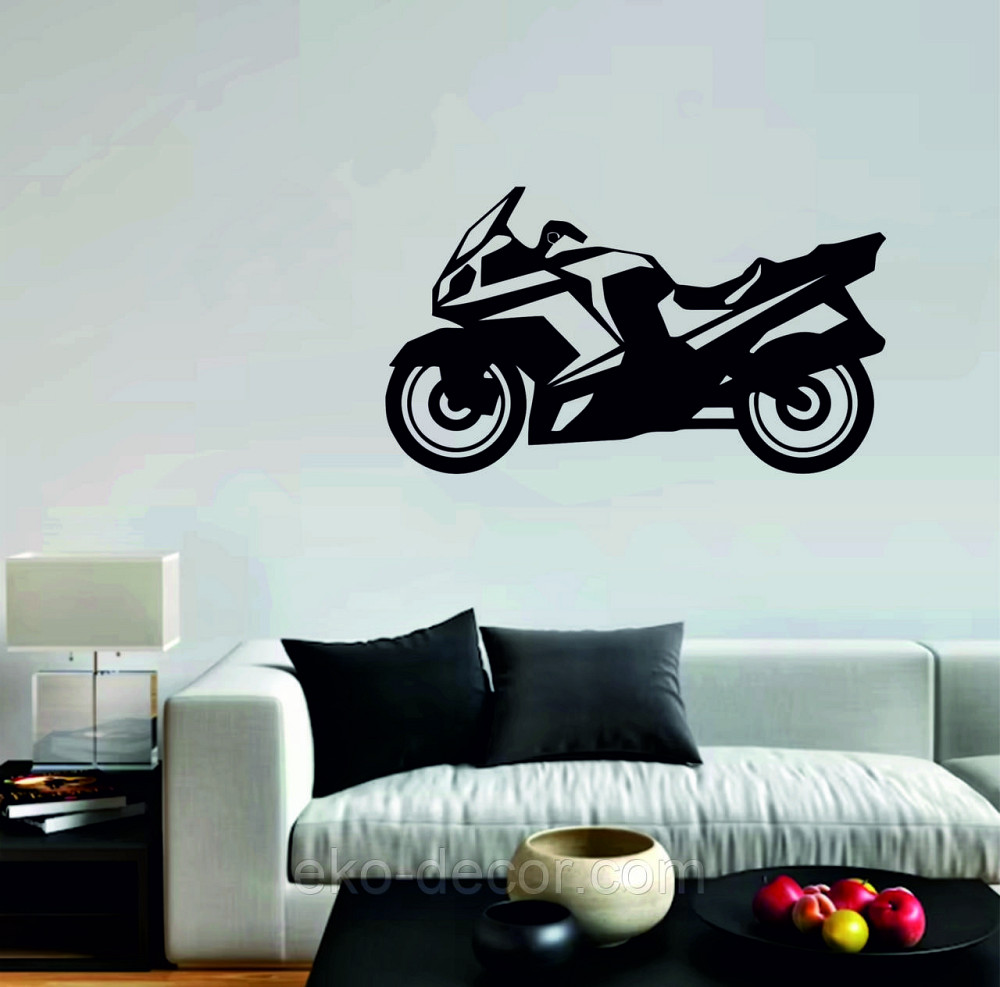 Декоративное настенное Панно «Мотоцыкл» Декор на стену 90*51 см, Черный Киев - изображение 3