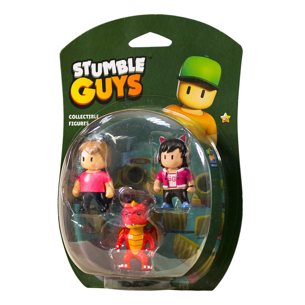 Набір колекц. фігурок Stumble Guys - Оператор Джина, Дракон Інферно, Міс Стамбл Дніпро - фото 1