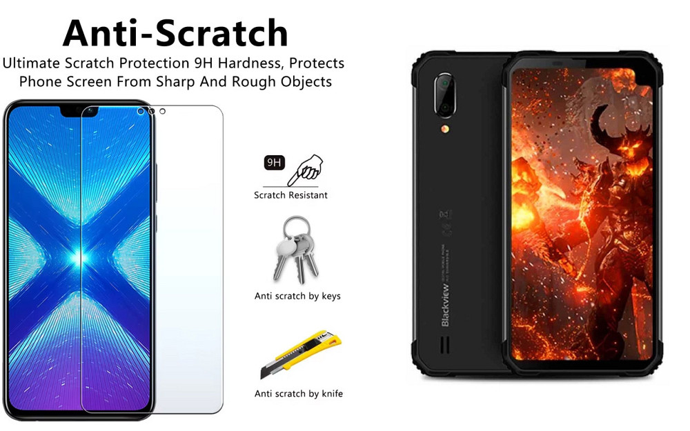 Защитное стекло NeoGlass для Blackview BV6100 – ультрапрозрачное и устойчивое Киев - изображение 1
