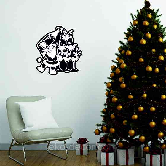 Декоративное настенное Панно «Дед Мороз», Декор на стену 70*65 см Киев