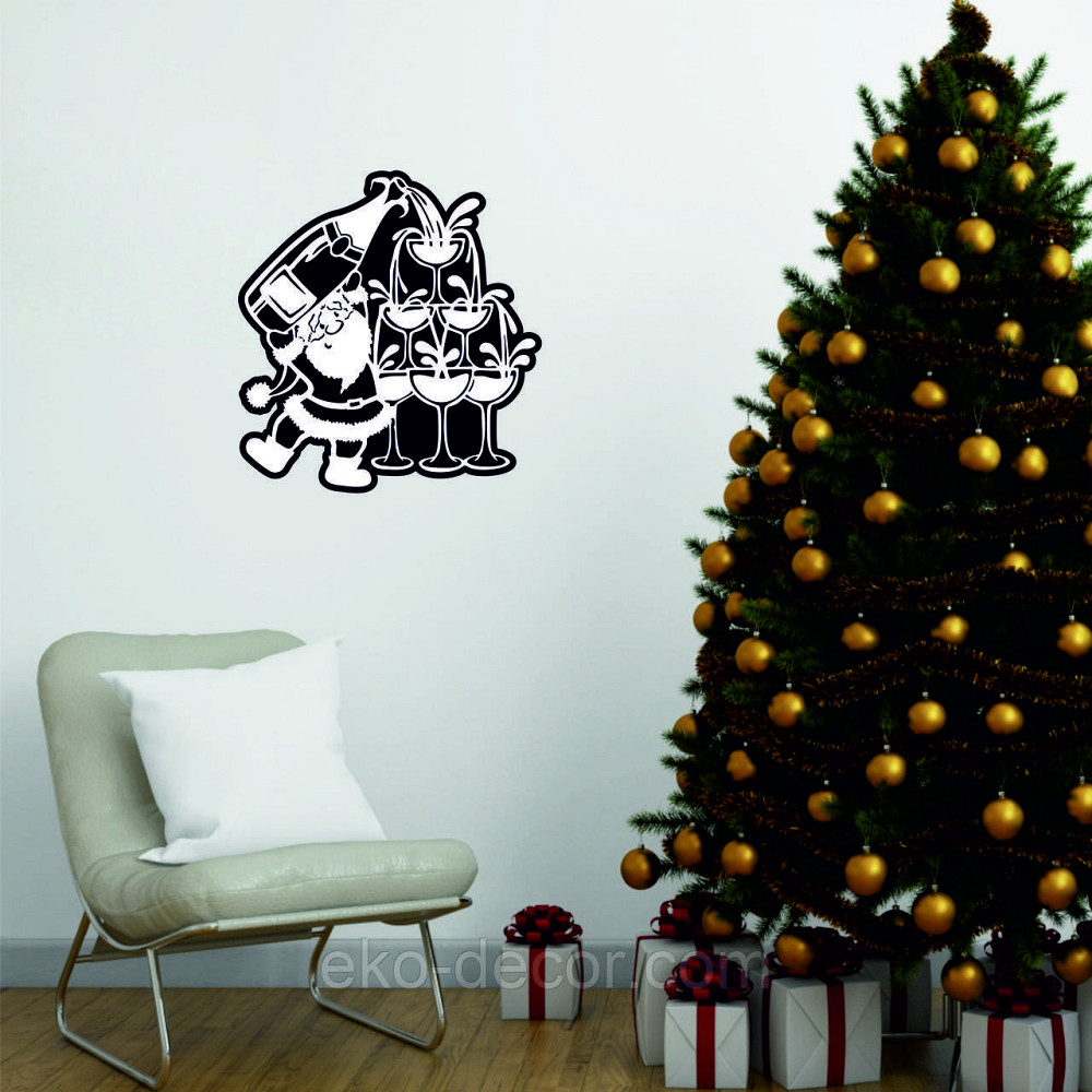 Декоративне настінне Панно «Дід Мороз», Декор на стену Київ - фото 3