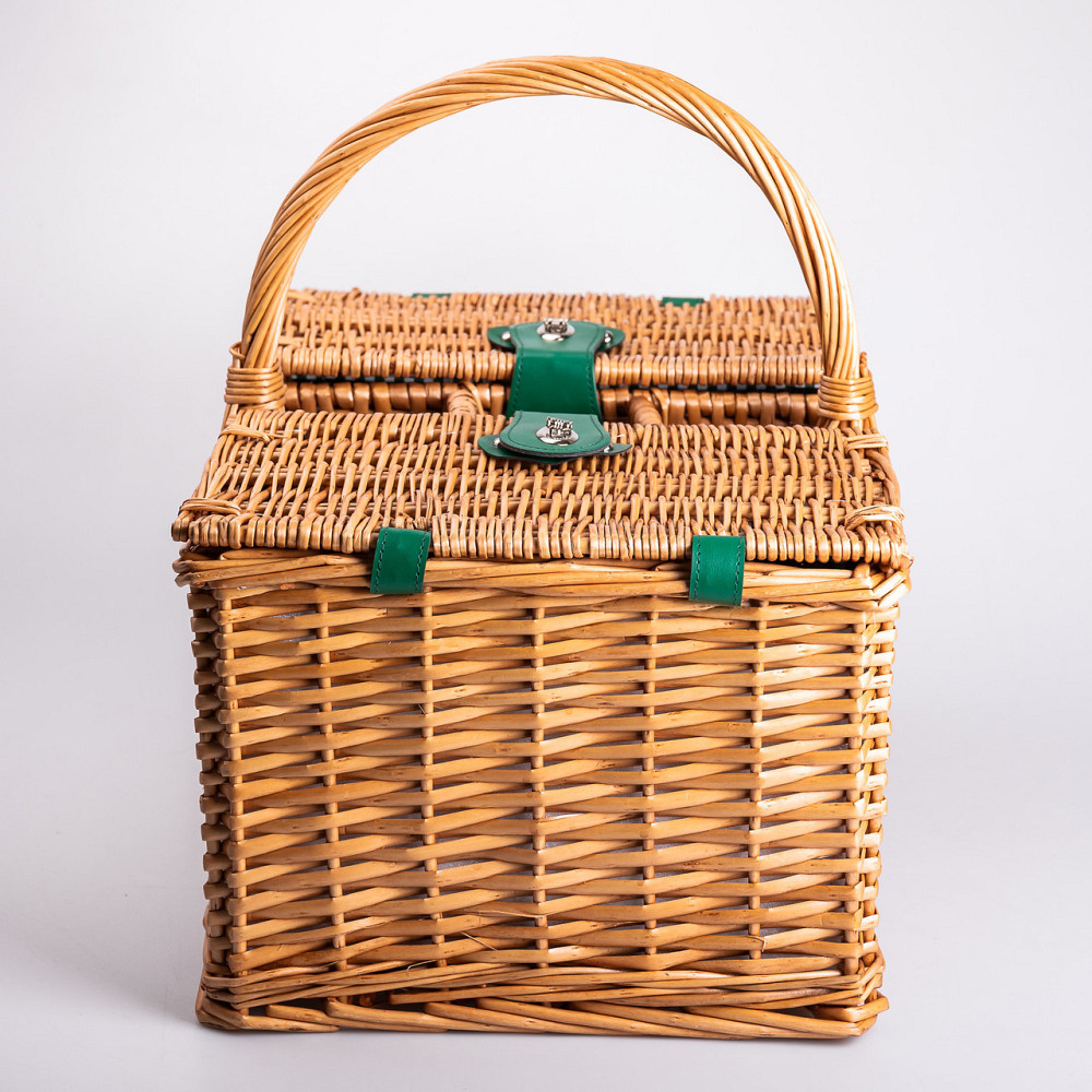 Корзина плетеная для пикника с посудой на 4 персоны 48х33х43 см набор посуды туристический для кемпинга HP-ZQ-3 Киев - изображение 9