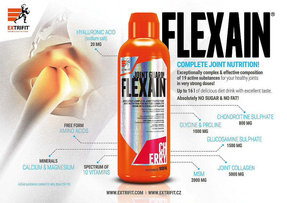 Хондропротектор Extrifit Flexain 1000 ml (Raspberry) Луцк - изображение 3