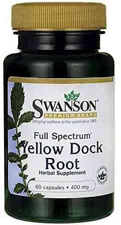 Натуральная добавка Swanson Full Spectrum Yellow Dock Root 400 mg 60 Caps Луцк