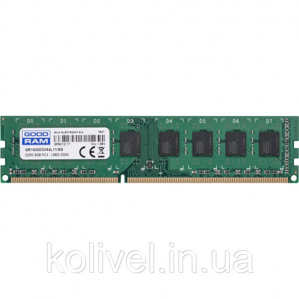 DDR3 8GB 1600MHz GoodRAM, Retail (GR1600D3V64L11/8G#) Київ - фото 1