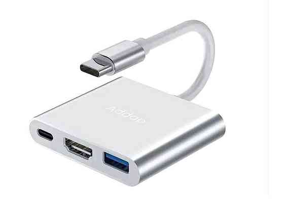 Перехідник Type-C-HDMI-USB 3.0 (3в1) ТМ Gerlax Київ