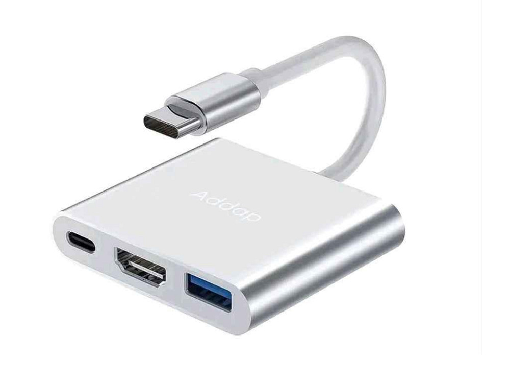 Перехідник Type-C-HDMI-USB 3.0 (3в1) ТМ Gerlax Київ - фото 1