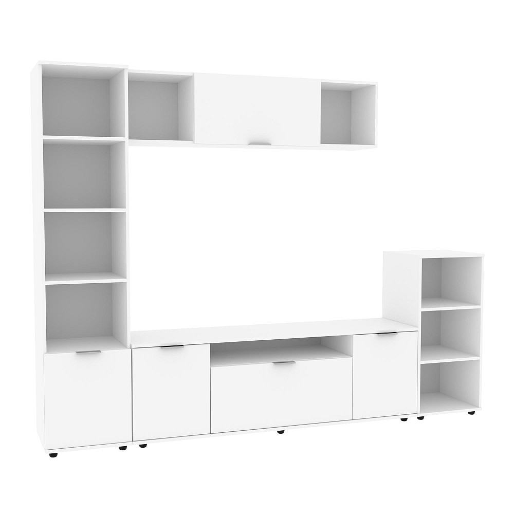 Стенка в гостиную Ketrin-4, Белый, 2440х425х1880 Львов - изображение 1