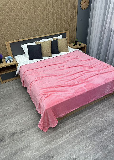 Плед класичний 200х220 см (+-5см) Рожевий (87-048) Київ - фото 4