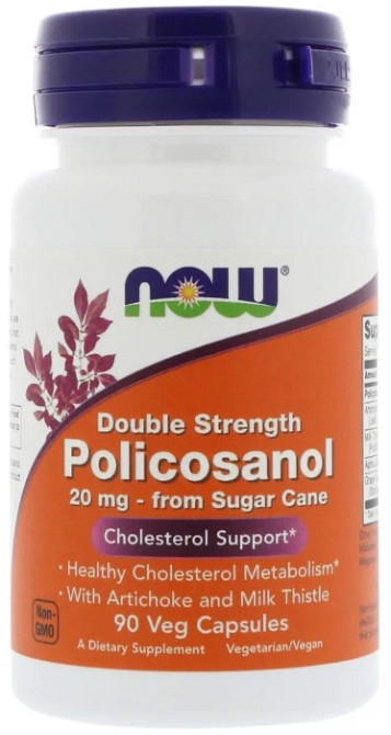Поликозанол Now Foods Policosanol 20 мг 90 вег капс Киев - изображение 1