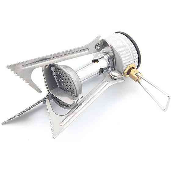 Набор газовая горелка BRS-1 складная + газовый баллон Quest резьбовый бутановый 450г Винница