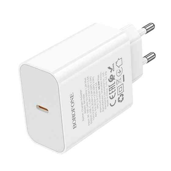 Мережевий зарядний пристрій BOROFONE BA109A Star single port PD40W charger (EU) White Одеса