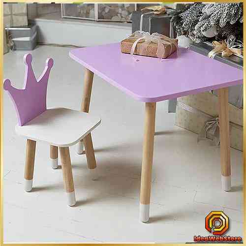 Универсальный яркий детский столик с ящиком, комплект яркой мебели столик и стульчик для обучения и рисования Киев