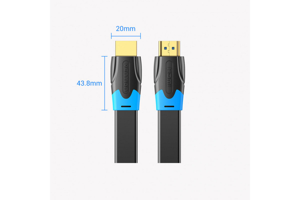 Плоский HDMI-кабель Vention 1.5 м, черный Киев - изображение 8