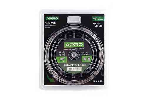 Диск відрізний для бетону Кераміка Екстра 180х1.8х22.22 мм 22-24% APRO Рівне