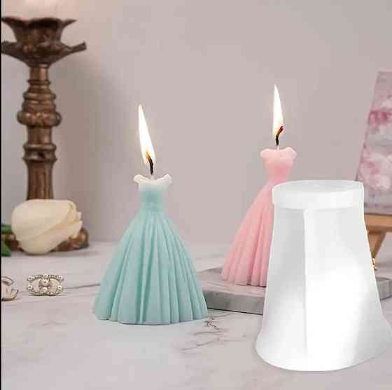 Силіконова форма 3D «Сукня» для свічок та мила Київ