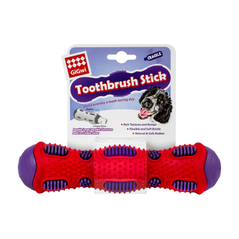 Игрушка для собак GiGwi Toothbrush Stick с эффектом треска, термопластическая резина, 21 см Киев - изображение 2