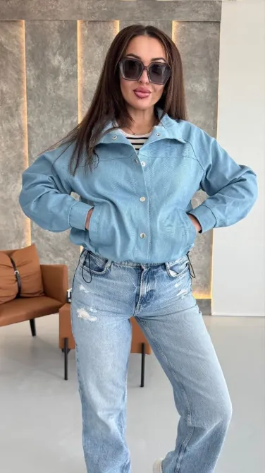 Женский джинсовый бомбардировщик Одесса - изображение 10