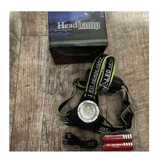 Потужний налобний фоанр BL-8003-P50, 2x18650, zoom, ЗП microUSB, Box Бровари