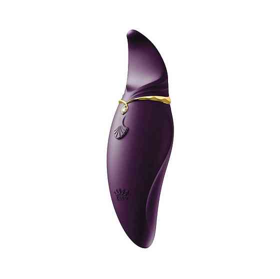 Вибратор 2в1 с язычком Zalo — Hero Twilight Purple, кристалл Swarovski Sex Aura Киев