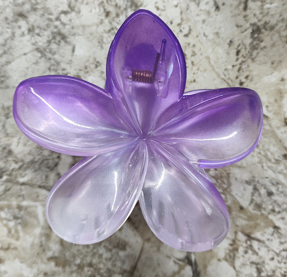 Заколка-крабік квітка 8 см Фіолетовий Смела - изображение 1