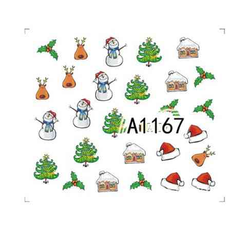 Новорічні наклейки на нігті Київ