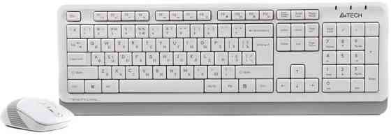 Комплект (клавіатура, миша) бездротовий A4Tech Fstyler FG1010 White USB Білий Харків
