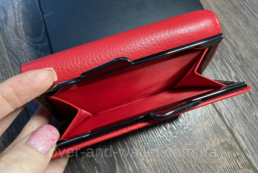 Красный женский компактный кожаный кошелек с монетницей Marco Coverna W 003 Киев - изображение 5