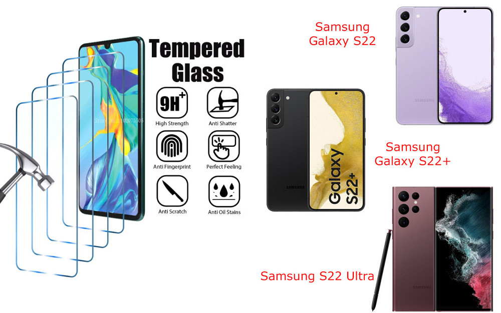 Защитное стекло ArmorGlass для Samsung Galaxy S22, S22+, S22 Ultra – устойчивое к царапинам и ударам Киев - изображение 1