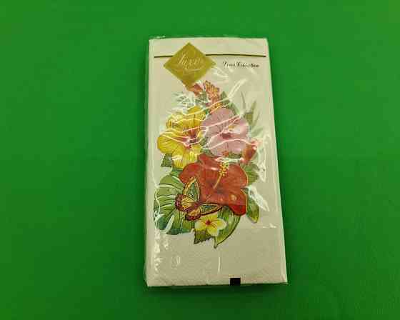 Бумажная салфетка мини (ЗЗхЗЗ, 10шт) Luxy MINI Тропические цветы (2044) (1 пачка) Харьков