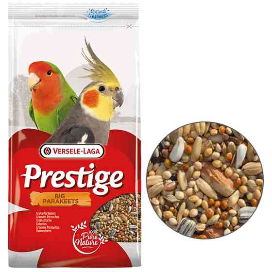 Versele-Laga Prestige Big Parakeet ВЕРСЕЛЕ-ЛАГА ПРЕСТИЖ СРЕДНИЙ ПОПУГАЙ зерновая смесь с орехами, корм для средних попугаев Киев