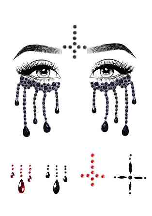 Маска из страз Possessed face jewels sticker Leg Avenue Sex Aura Киев