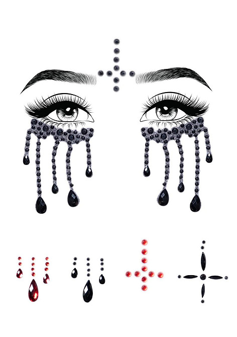 Маска из страз Possessed face jewels sticker Leg Avenue Sex Aura Киев - изображение 2