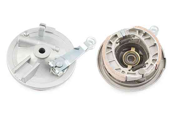 Кришка гальмівного барабана (перед) мопед Дельта (125 см3) (+колодки) Мукачево