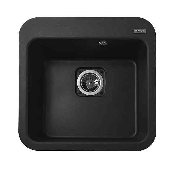 Гранітна мийка Globus Lux BARBORA чорний металік 510х510мм-А0001 (000007953) Київ