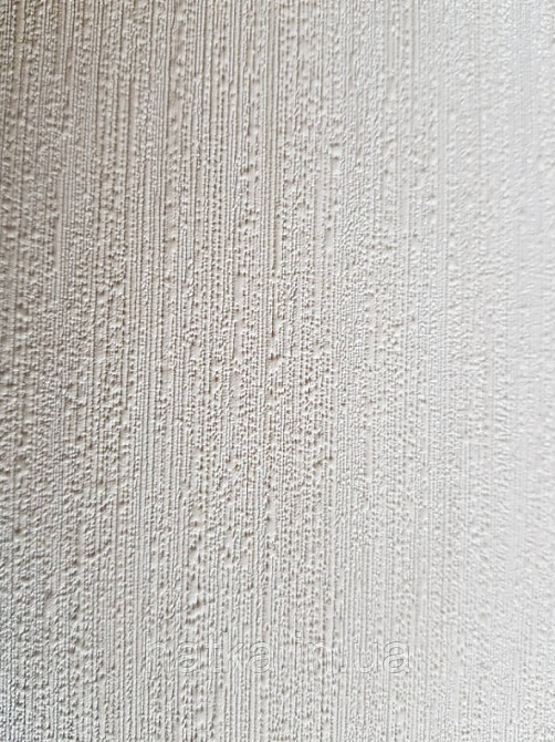 Шпалери вінілові на флізелін Marburg Tango 58813 однотонні світло бежеві тонка смужка під тканину 10х0.70 м. Київ - фото 3