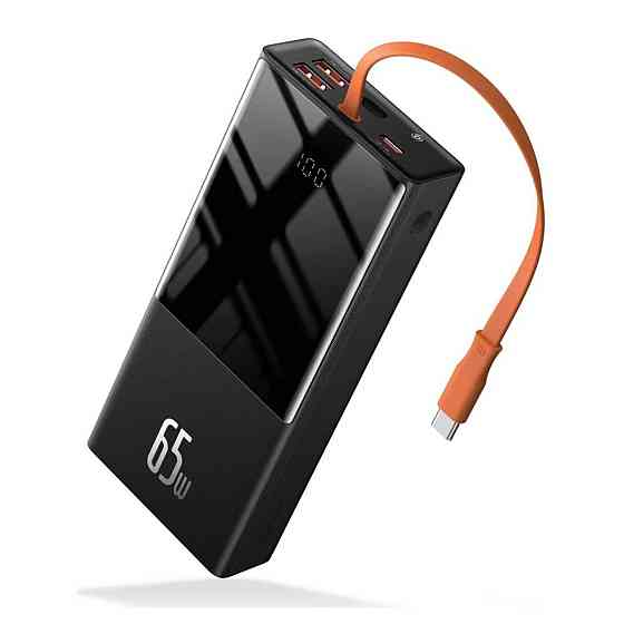 Зовнішній акумулятор Baseus Elf Digital Display Fast Charging Power Bank 20000mAh 65W Black Киев