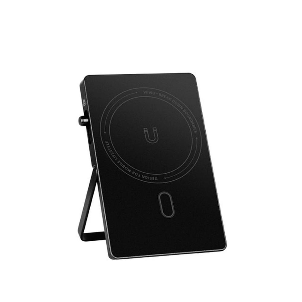Картхолдер WIWU Warriors Carbon Magsafe Metal Stand Card Holder MW-007 Black Одеса - фото 3