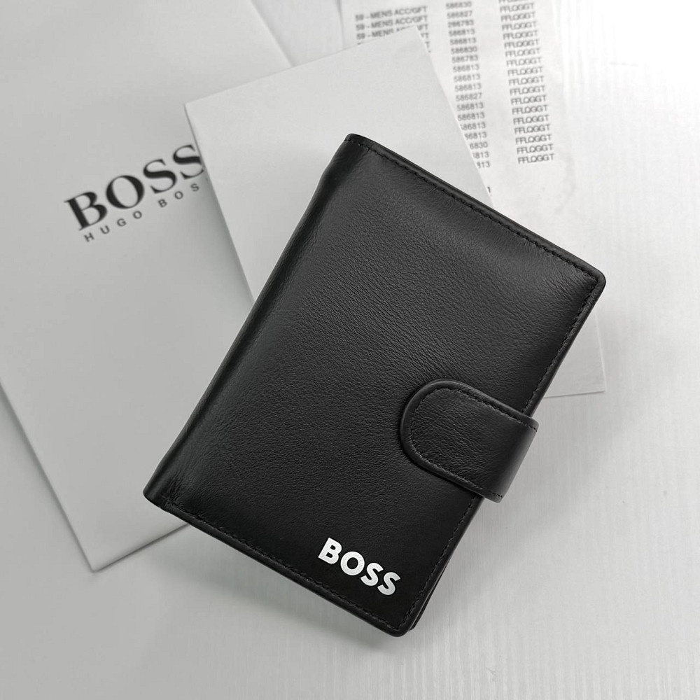 Мужской брендовый кошелек на застежке Boss (7702) Киев - изображение 2