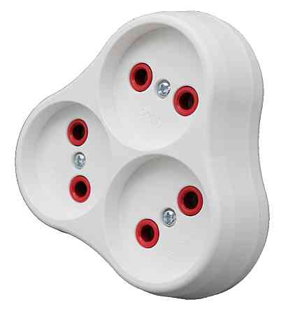 Тройник электрический Neomax белый 16A  Б/З / NX1015 Днепр